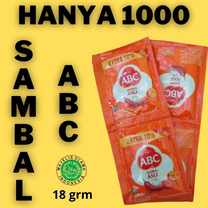 

kimoura shop-undefined-Saos Saus Sambel Sambal ABC Asli / Extra Pedas Sachet 18g Satuan