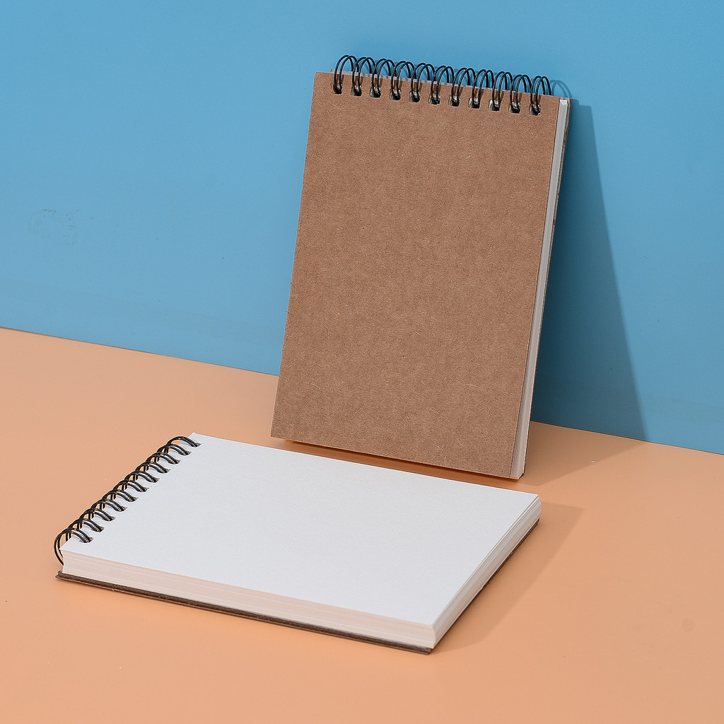 

1 Pcs Sketchbook A6 30 Sheets 160g Spiral Notebook Wooden Pulp Sketching Paper Pad Inner Blank Drawing Graffiti Art Supplies