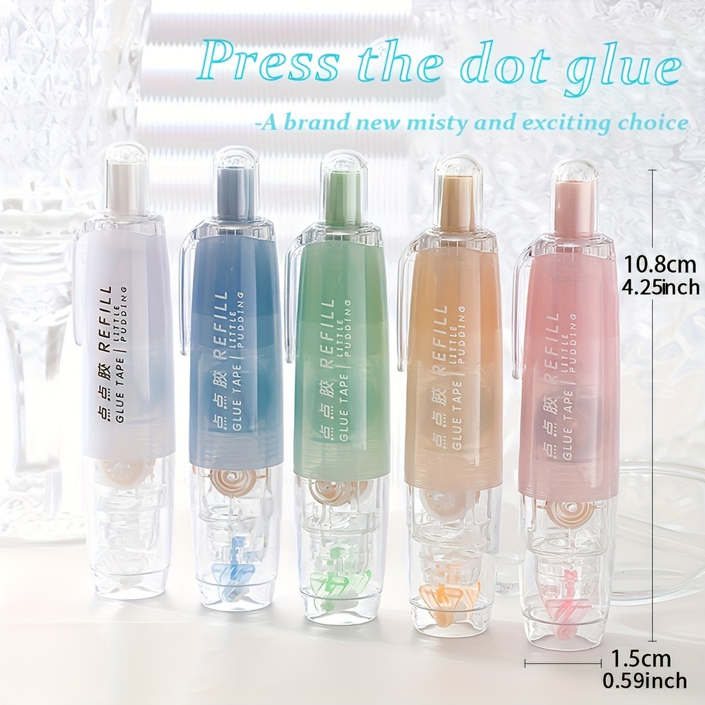 Double Sided Tape Roller with Tape Refills, Retractable Scrapbooking Glue Tape Roller, Adhesive Tape