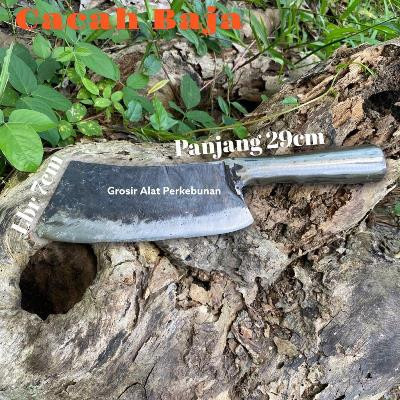 Pisau Daging Baja Ukuran Pas Ringan - Pisau Cacah Daging Tebal 5mm Kualitas Bagus