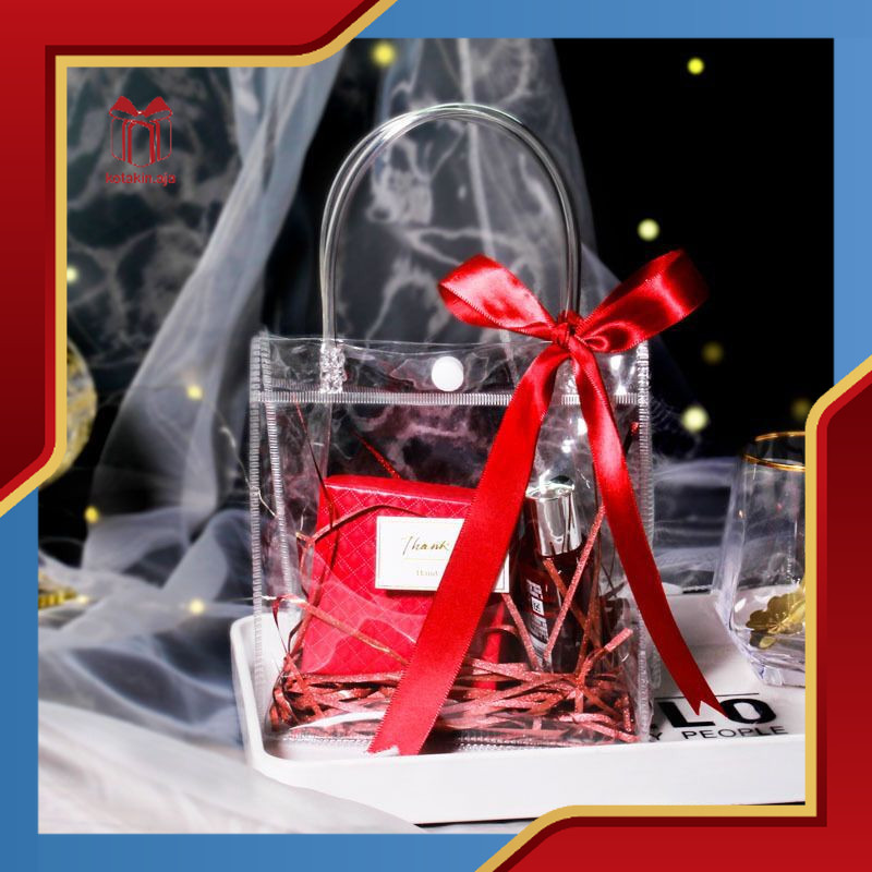 

Tas Mika PVC / Tas Mika PVC Transparan / Tas Bening / Tas Transparan / Tas Hampers I AC01-ACB02