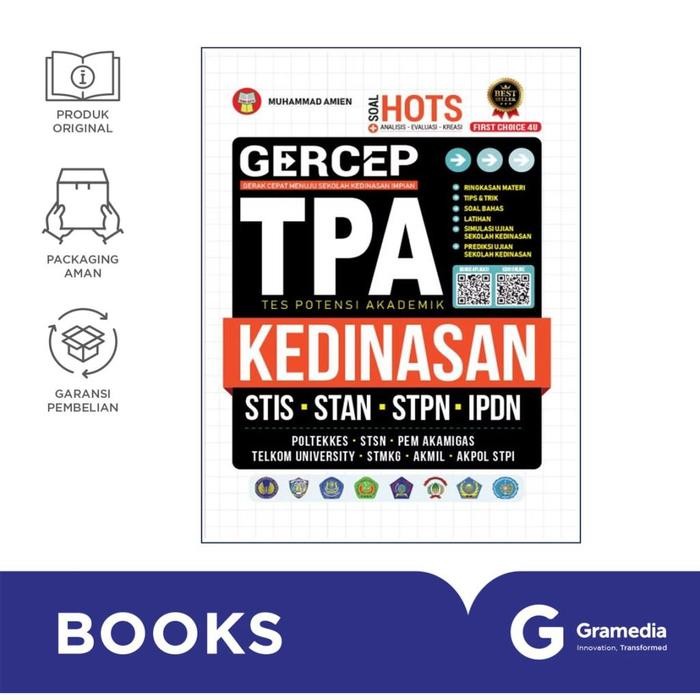 SGAbook Buku Gercep TPA Tes Potensi Akademik Kedinasan STIS - STAN - STPN