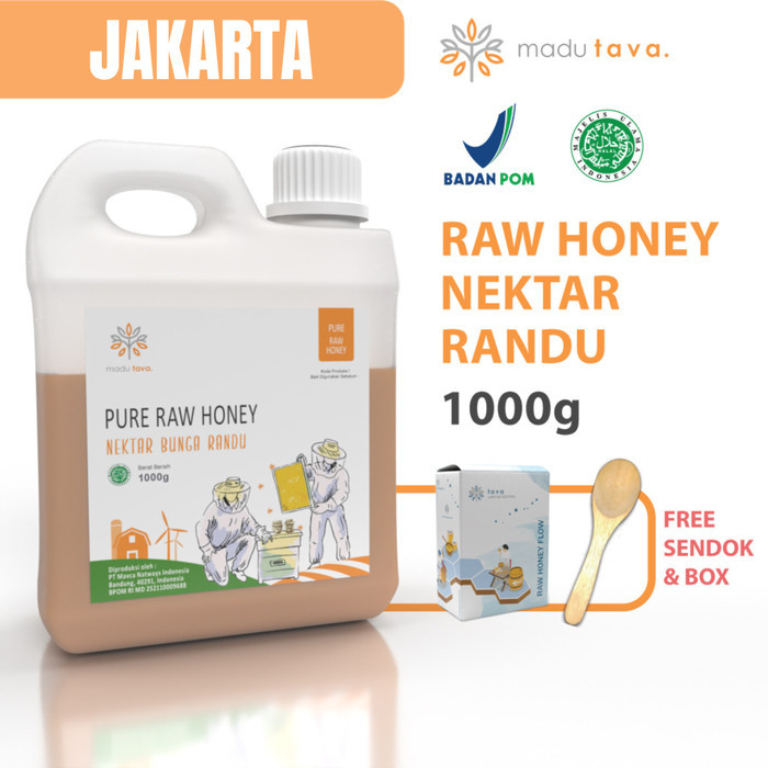 

Madu Murni Asli Tava 1kg Nektar Randu 100% Pure Raw Honey Sarang Alami