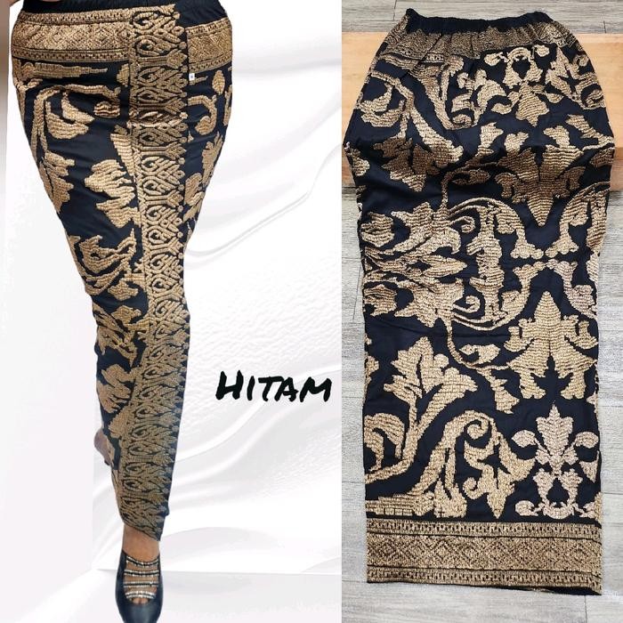Rok saja / Semi Sutra Songket Avanti full karet strait , benang 100% cendana ori Nyaman Mewah Motif 