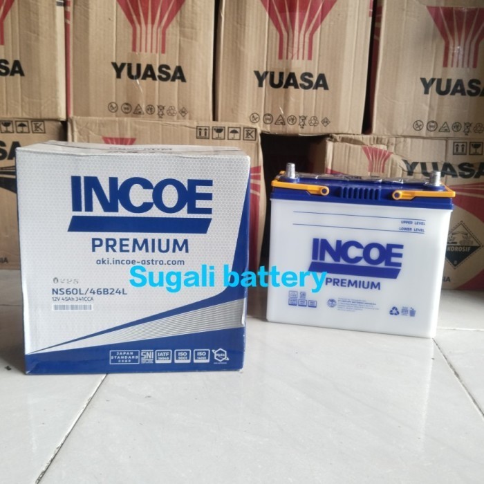 Aki Mobil Suzuki Ertiga, Baleno, Aerio INCOE NS60L Aki Basah 45Ah ORIGINAL INCOE ASTRA