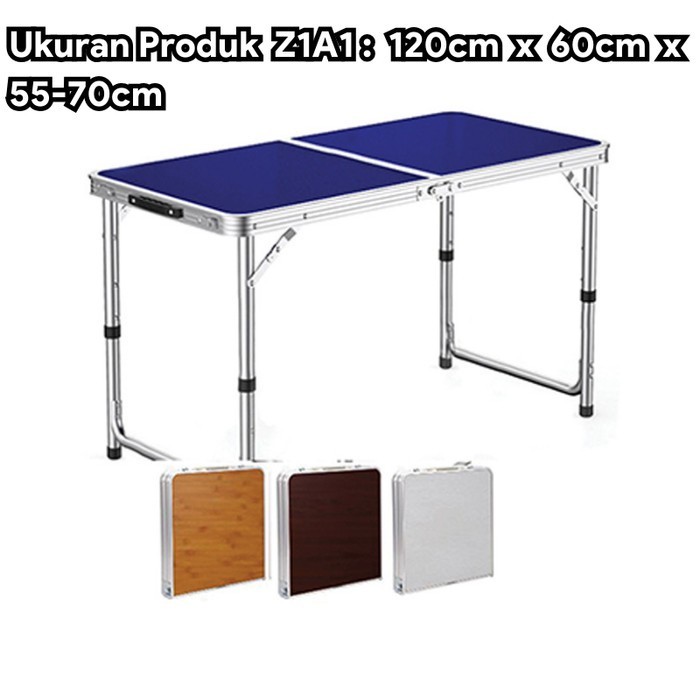 Meja Lipat Koper Kaki Bulat 3 Tingkat Ketinggian Fleksie - Z1A1 - RANDOM BESAR