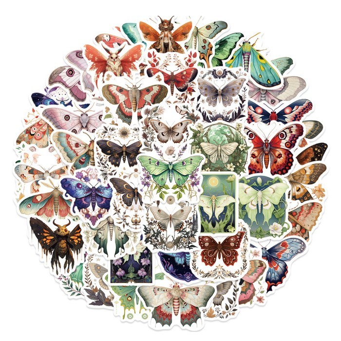 

sticker luggage waterproof 58 pcs butterfly kupu kupu