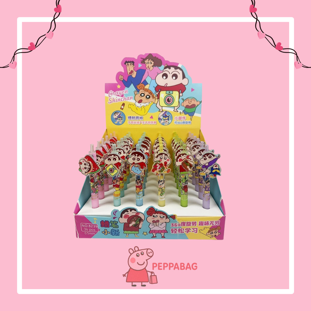 

(1pcs) Pulpen Cetek Premium Pena Motif Crayon ShinChan Mainan Puter Akrilik - ES0465