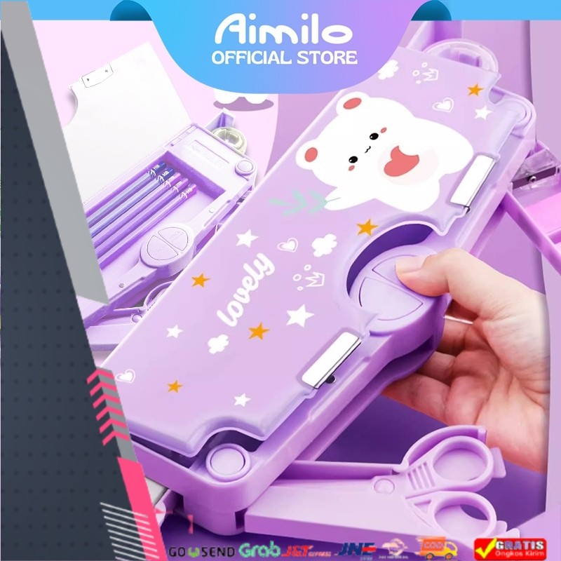 

TERMURAH [READY] Aimilo Kotak Pensil Anak Perempuan Tempat Pensil Anak Perempuan Kotak Pensil Multifungsi Kado Anak SD