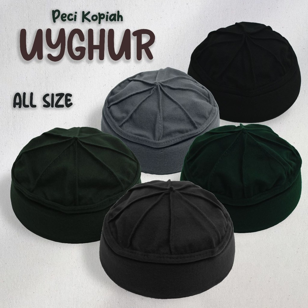 Peci Type  Uyghur bahan kain harga terjangkau kualitas bagus aneka warna dan motif ukuran all size d
