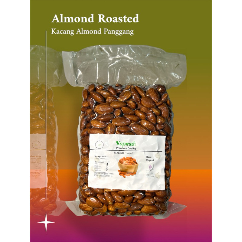 

Roasted Almond / Kacang Almond panggang 1kg premium