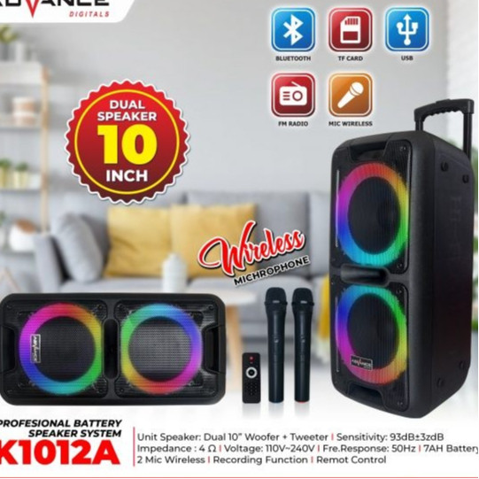 { GARANSI RESMI } SPEAKER MEETING ADVANCE / SPEAKER ACARA / SPEAKER BESAR  K1012A / SPEAKER KARAOKE