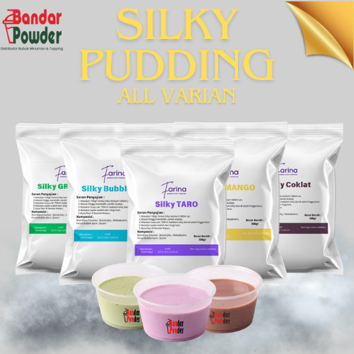 

NEW- [Bahan Makanan] Silky Pudding 500gr - Bubuk Silky Puding Premium Lembut - Strawberry