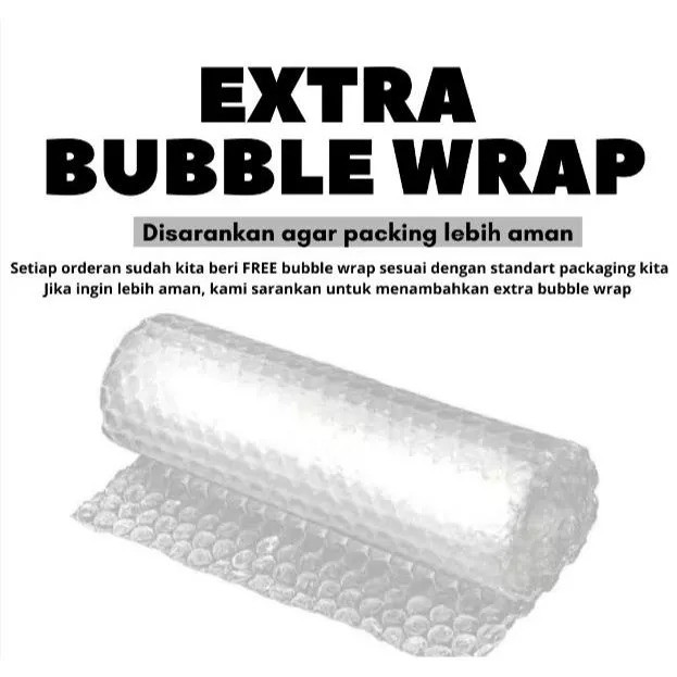

EXTRA BUBBLE WRAP AGAR PACKINGAN LEBIH AMAN-UNTUK TG/CASSING/HARDCASE/SOFTCASE/DLL