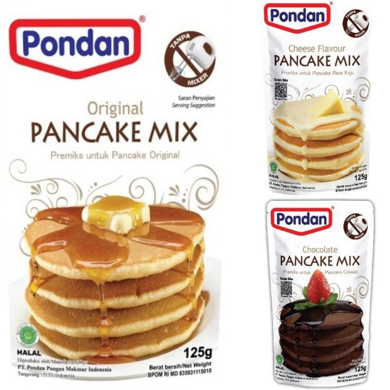 

PONDAN PANCAKE MIX / PONDAN PANCAKE COKLAT 125GRAM & PONDAN PANCAKE KEJU 125GRAM - ABH