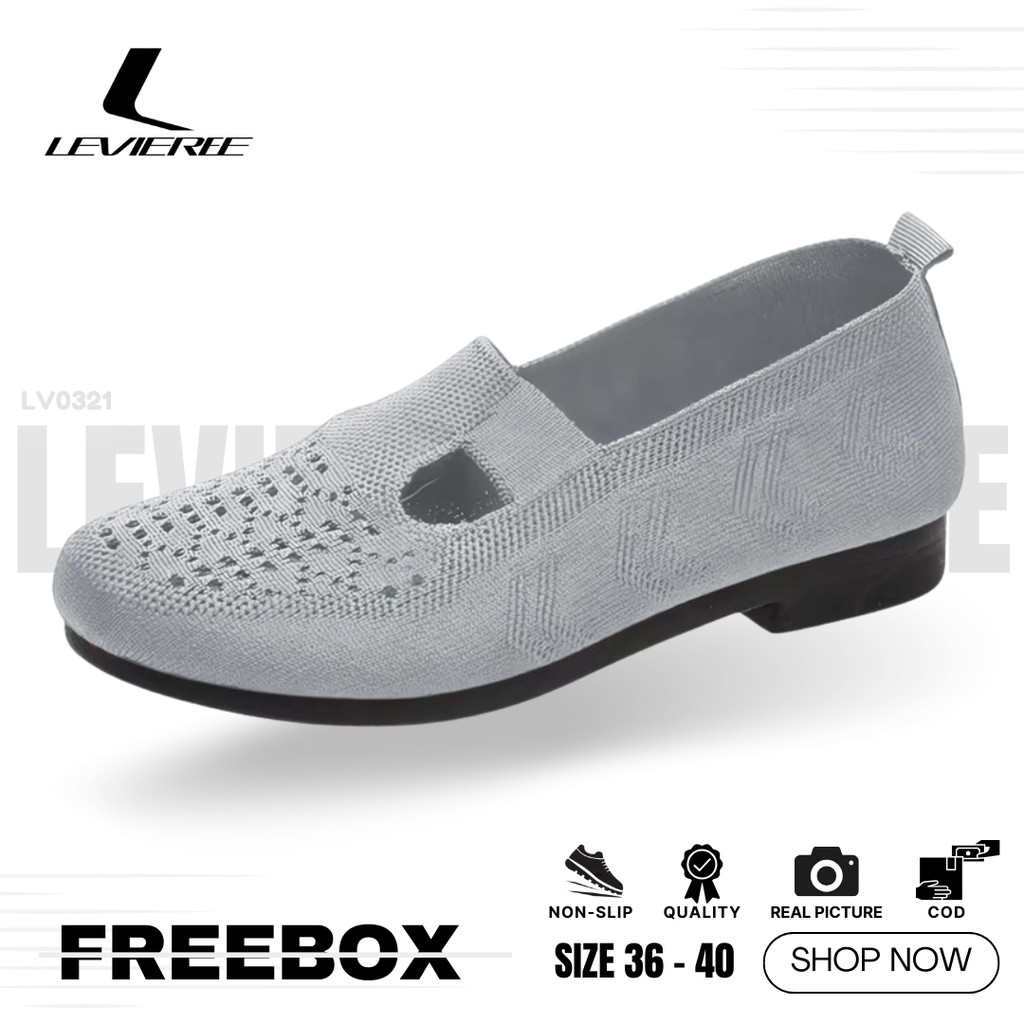 LVR FREE BOX Sepatu Flat Slip On Wanita LV0452
