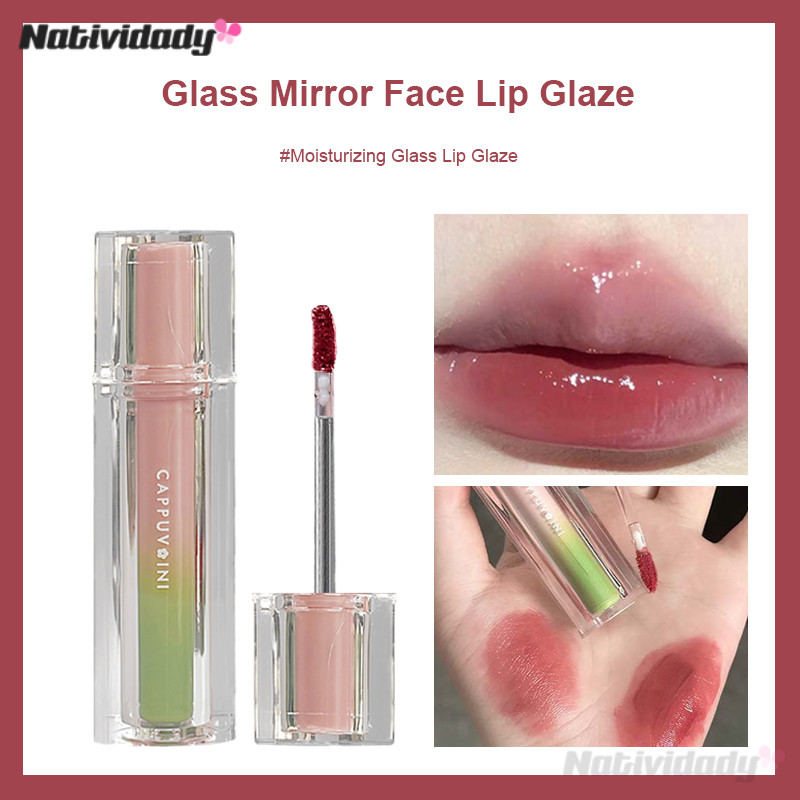 Ready❣Lip Glaze Mirror Face Glass Glass Lip Glaze Lip Glaze Moisturizing Water Gloss