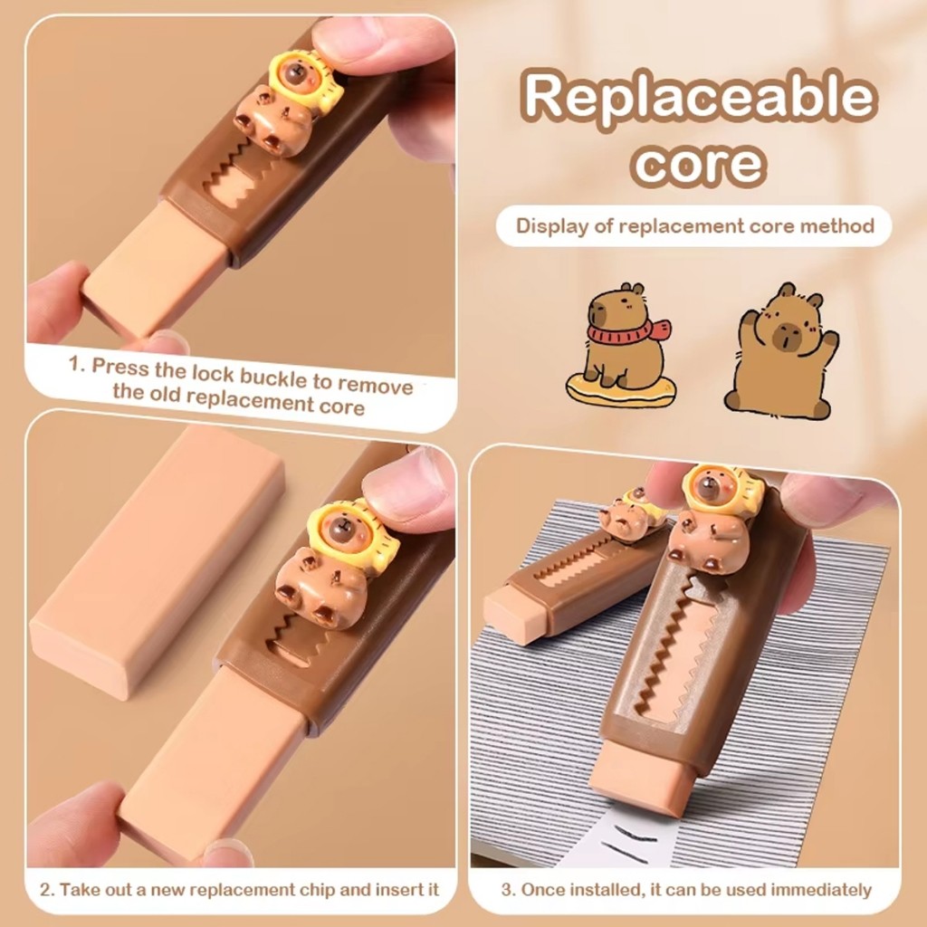 

Penghapus Capibara, penghapus dorong bentuk kartun kreatif H535