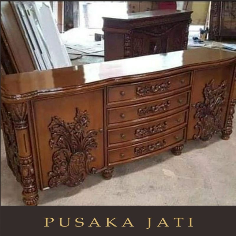 bufet jati 2m #pusaka jati