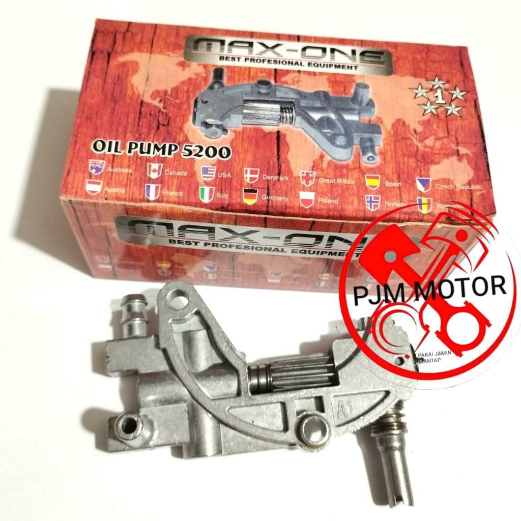 

MAXONE 5200 OIL PUMP pompa oli mesin chainsaw senso sinso 5500 5800 528 628 52cc 55cc 58cc 60cc amplas