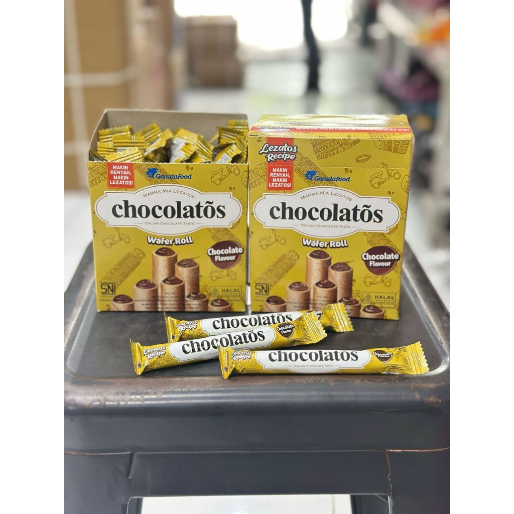 

[300gr] S151 | [WCG4A - BOX] Chocolatos Wafer Stick Roll Chocolate Flavour Box isi 24pcs TBC