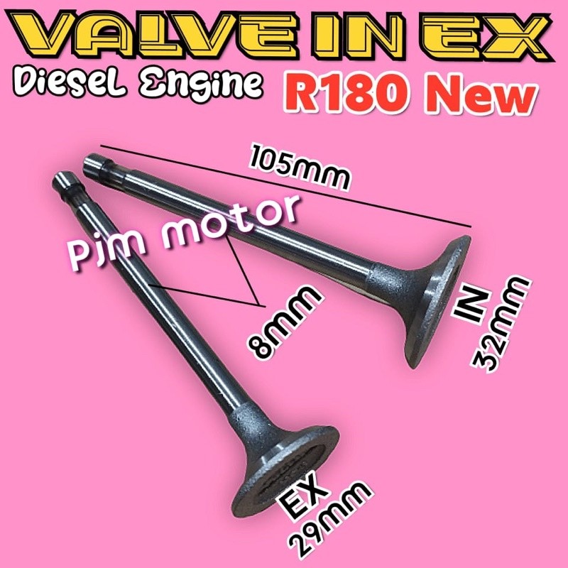 

R180 Valve In ex Klep api minyak mesin diesel pengerak 8pk khusus R180 amplas