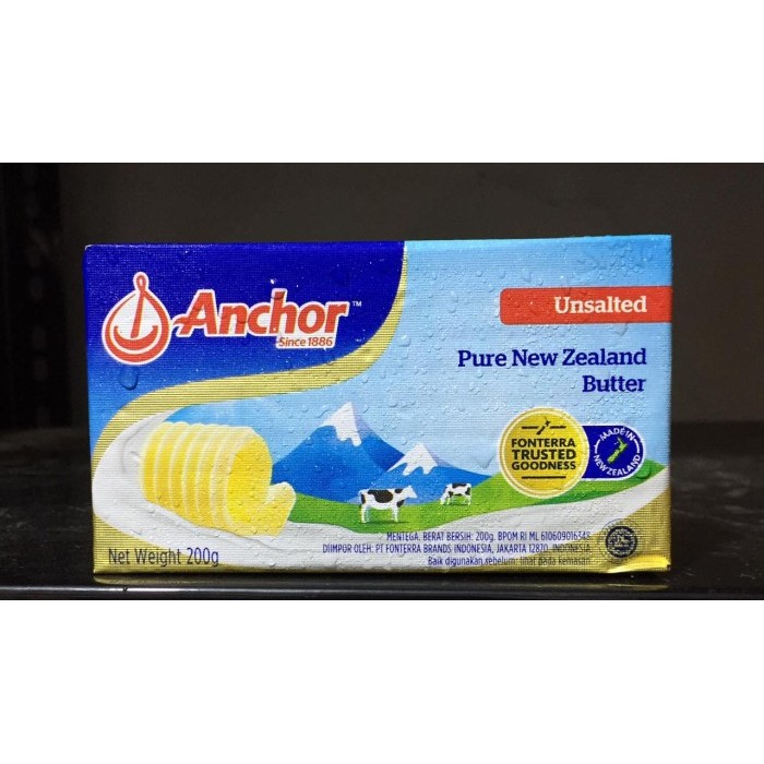 

Pure New Zealand Unsalted Butter Anchor 227gr - Gosend Only!!!