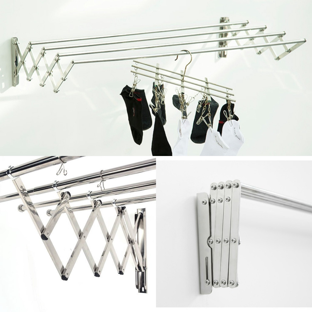 Jemuran lipat / Jemuran dinding lipat / Jemuran Baju Pakaian Dinding 100cm 160CM-200CM/Jemuran Lipat