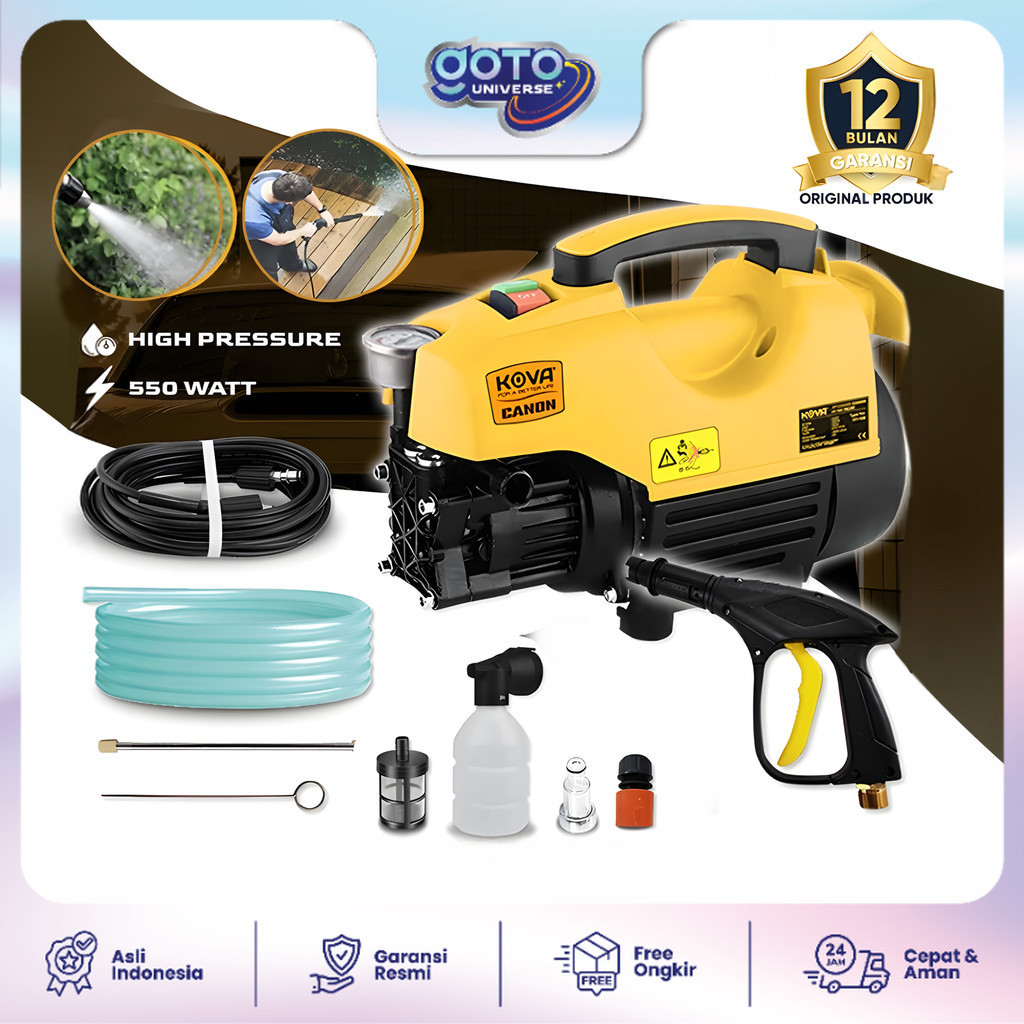 Kova Canon Jet Cleaner High Pressure Alat Steam Mesin Cuci Mobil Motor