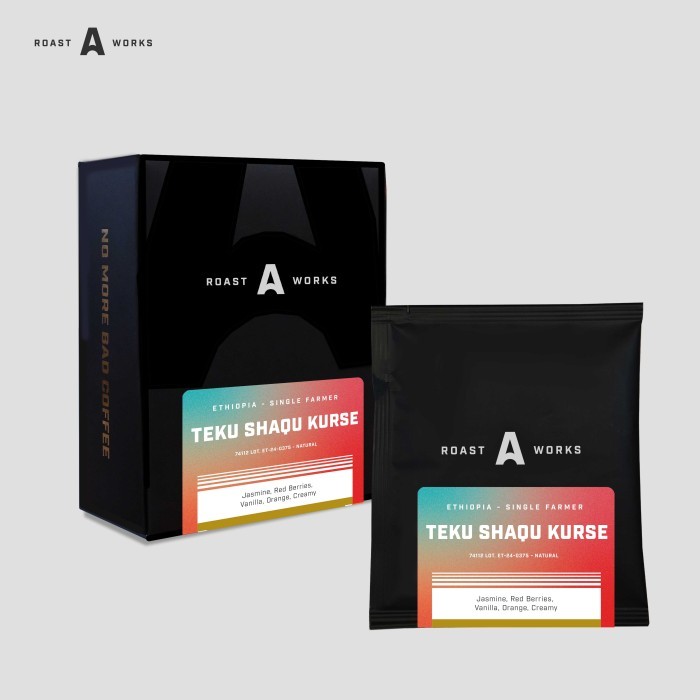 

Ethiopia Single Farmer Teku Shaqu Kurse Lot. ET-24-0375 74112 Natural - Specialty Coffee Drip Bag - A Roastworks