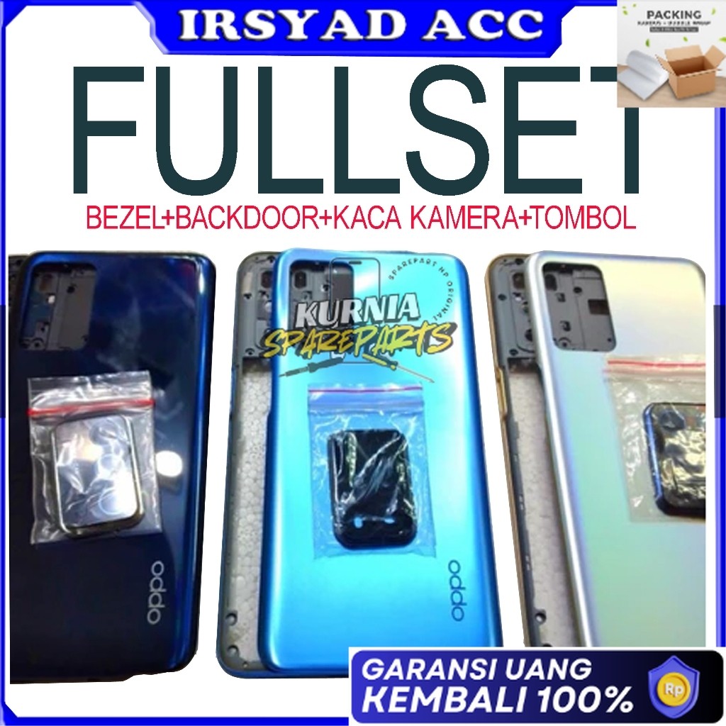 GARANSI ADA Kesing Housing Casing OPO A16 A16S Bezel + Backdoor+Kaca kamera tombol luar OPO A16 full
