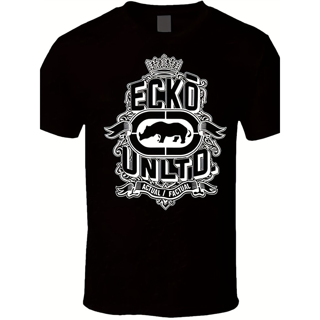 Kaos Pria Ecko Unltd Badak Katun Kaos Distro Pria Keren Nyaman Baju Pria Kekinian Kaos Pria Lengan P
