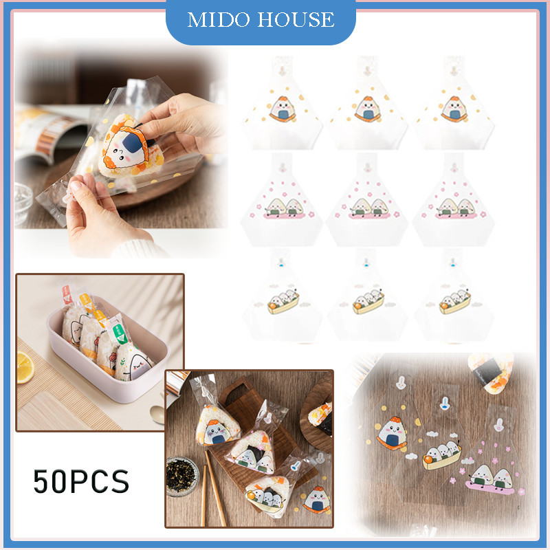 

Pembungkusan Nasi Onigiri Sushi Kue Roti/Plastik Onigiri Motif Lucu/Lembar Plastik Onigiri Segitiga