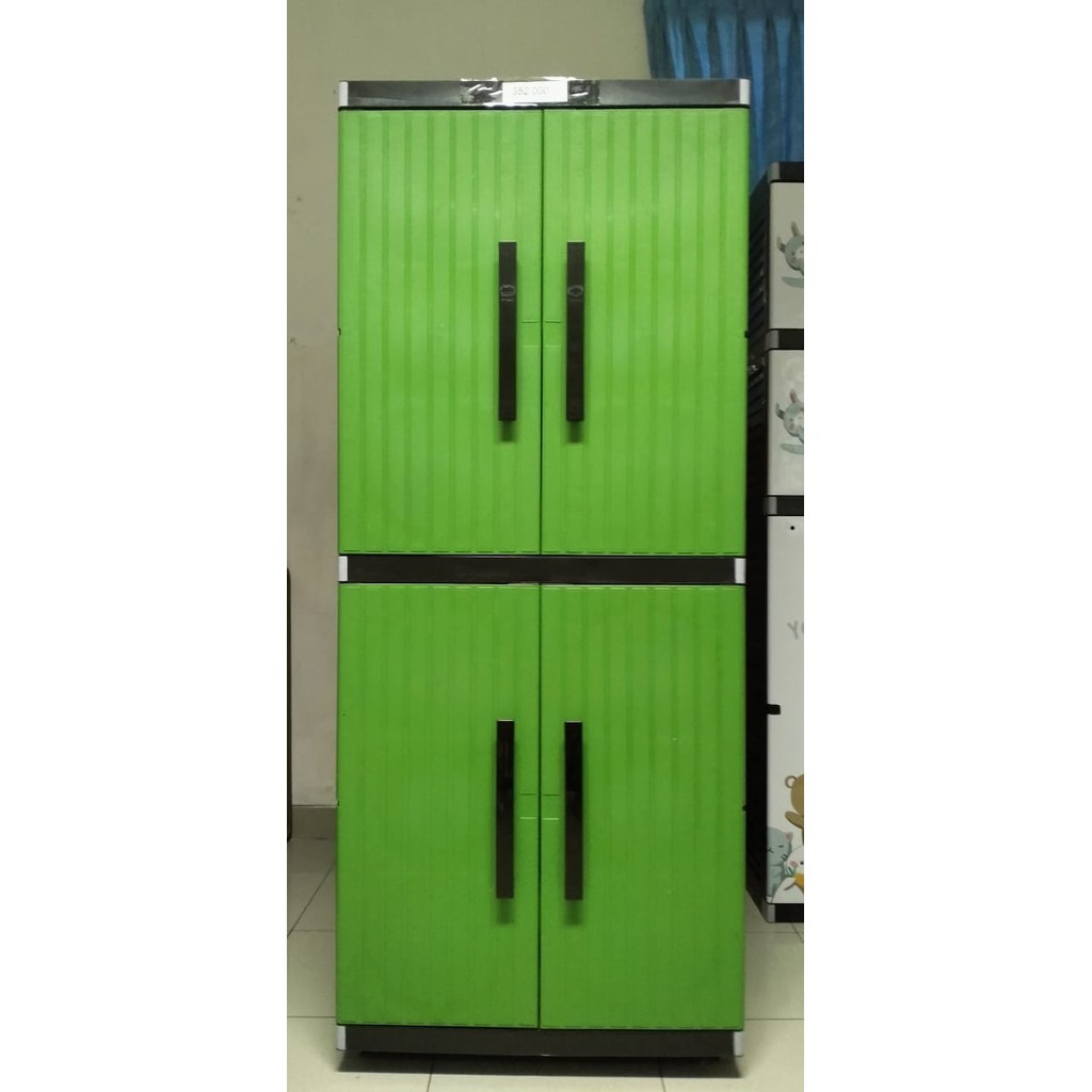 MIAMI ORLANDO PREMIUM LEMARI PLASTIK 2 PINTU JUMBO FULL RAK - Hijau
