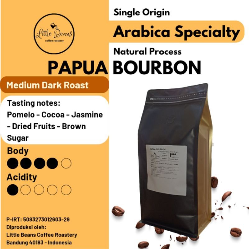 

Kopi Arabica Papua Bourbon 800gr/400gr/200gr Biji/Bubuk