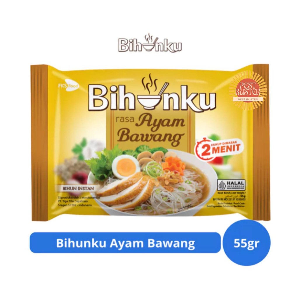 

Bihunku Bihun Instan Rasa Ayam Bawang 55gr Halal BPOM