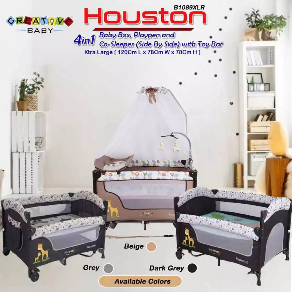 Pliko Box Baby 4in1  Box Bayi/Matras Tidur bayi Houston/1089XLR
