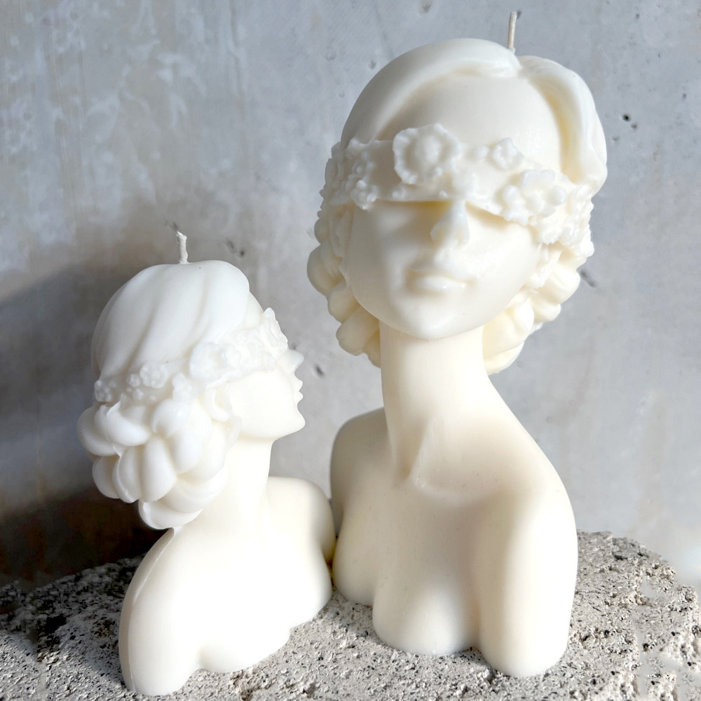 

Blindfolded Girl Silicone Candle Mold DIY Rose Human Body Candle Making Aromath Soap Plaster Molds Home Decor Handmade Gifts