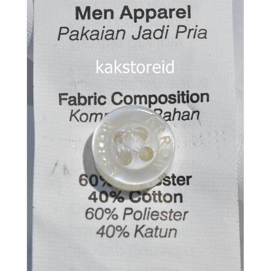 Kemeja Pria Formal Lengan Pendek ARROW Putih Motif Reguler ARR 249 ORI - 14,5