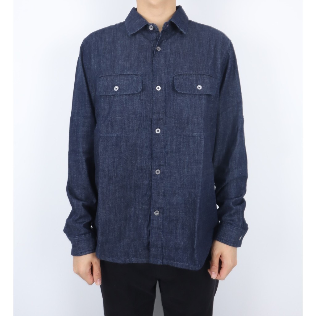 UP ON - Khaleed Kemeja Jeans / Denim / Levis Pria Lengan Panjang - Premium Quality