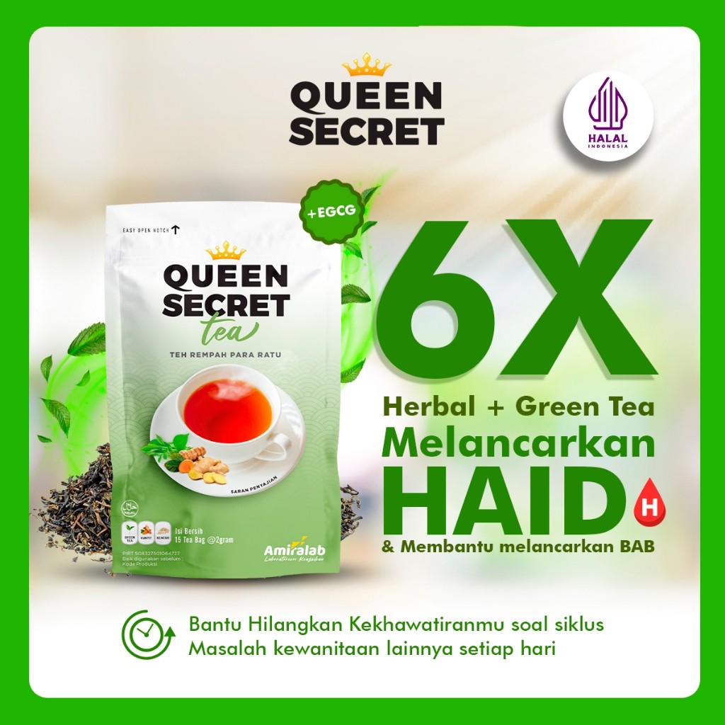 

PROMO!Amiralab Queen Secret Tea Minuman Teh Lancar Haaid Telat Terlambat Siklus Bulan Jamu Ramuan Alami Ampuh Manjur Aman Untuk Busui KB Kesehatan Wanita 100grREADY