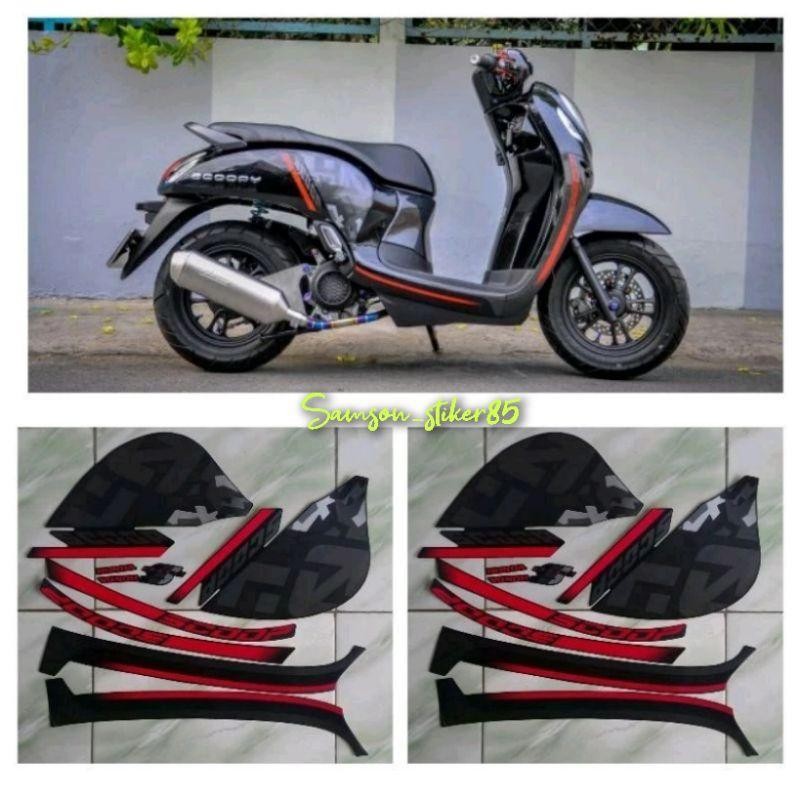 Stiker Striping motor Honda scoopy sporty tahun 2021 2023 full body terbaik terdekat terlengkap term