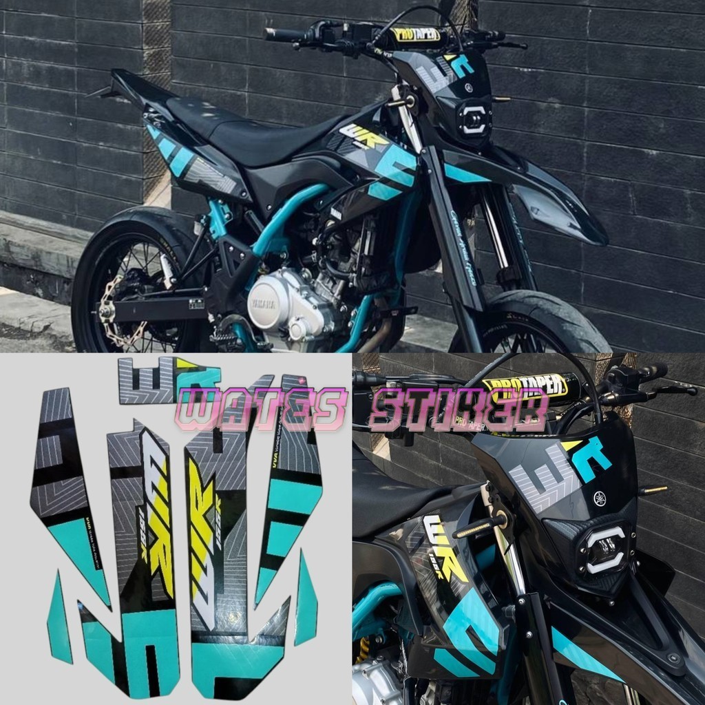 Striping Decal Polet Sticker Yamaha WR 155R 155 R 2022 2023 hitam toska stiker motor list body