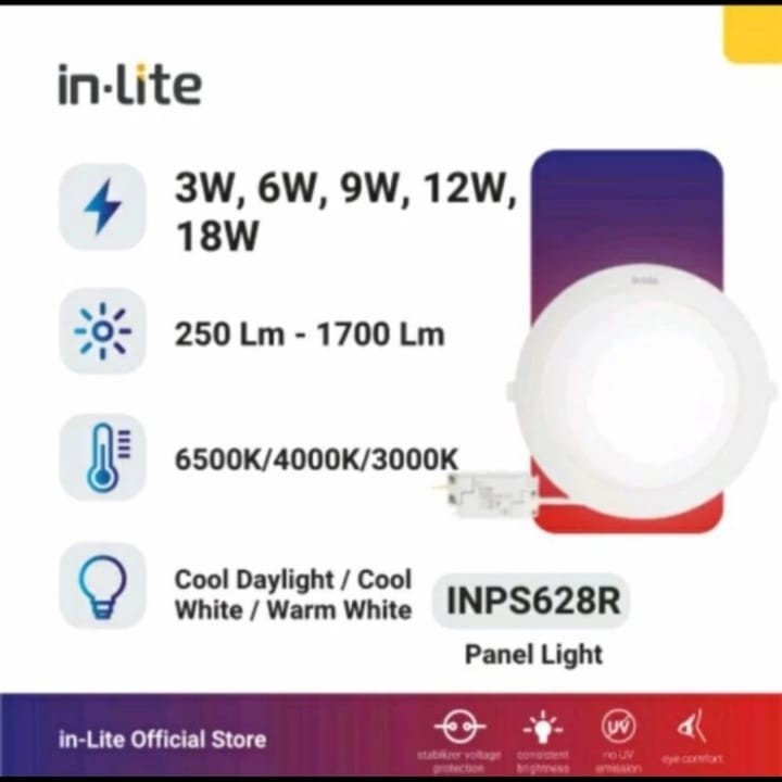 In-Lite Lampu LED Panel Light INPS628R 6 Watt