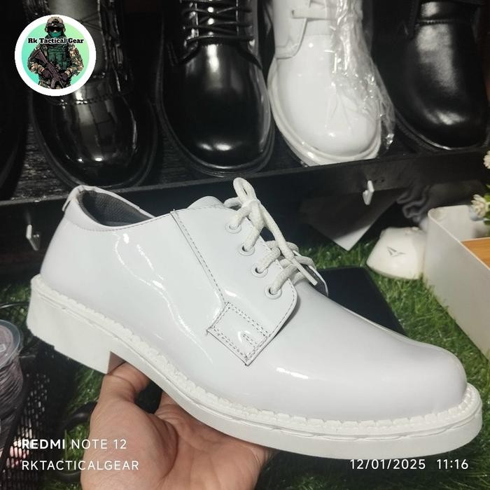 Sepatu PDU Putih TNI AL - Pelayaran - Sepatu PDH putih - 39