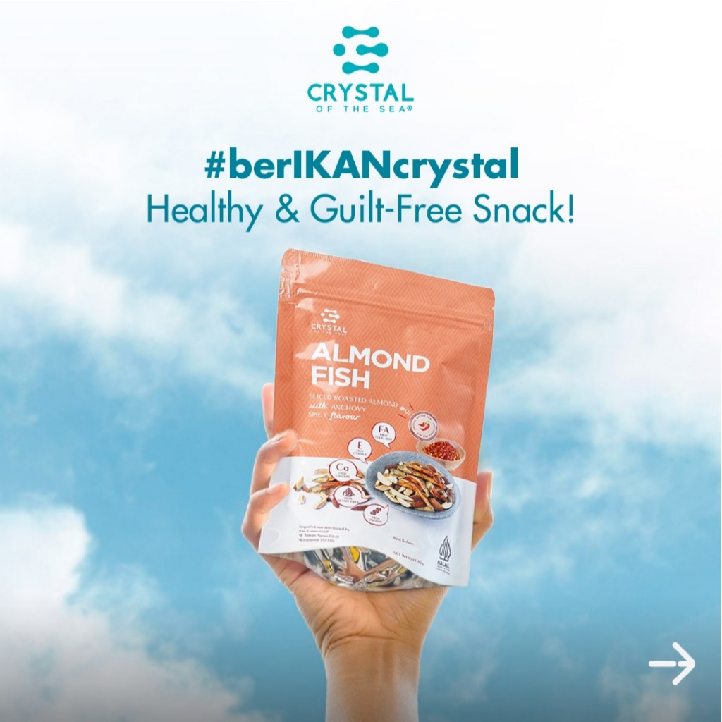 

JAMIN MURAH !!!Crystal of the Sea | Almond Fish Snack (Balado) 80gr / Ikan Teri Jengki Kacang Alamond Premium Rasa Balado(BISA LANGSUNG ORDER)