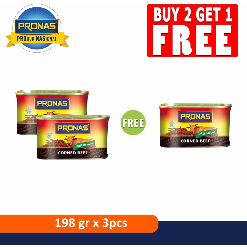 

PRONAS Kornet Sapi Chili 198 gr Buy 2 Get 1