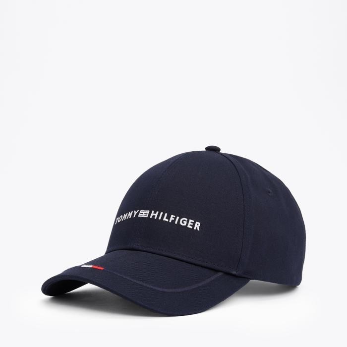 TOPI CAPS PRIA - TOMMY HILFIGER EMBRODAIRED NAVY ORIGINAL AUTHENTIC