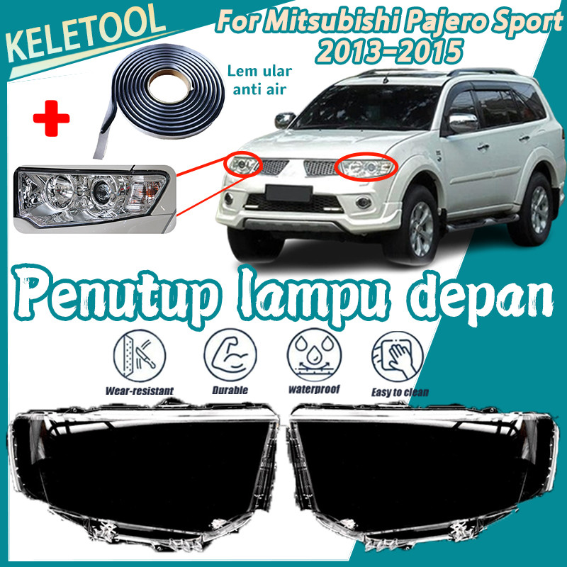 Mitsubishi Pajero Sport 2013 2014 2015 Penutup Lampu Depan Mobil Transparan Tahan Air Penutup Pelind