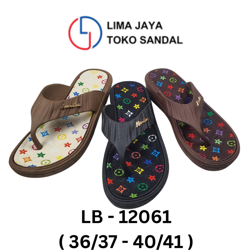 Sandal Jepit Karet Jelly Wanita New Era LB-12061 , 100% Original BY New Era Motif Lv